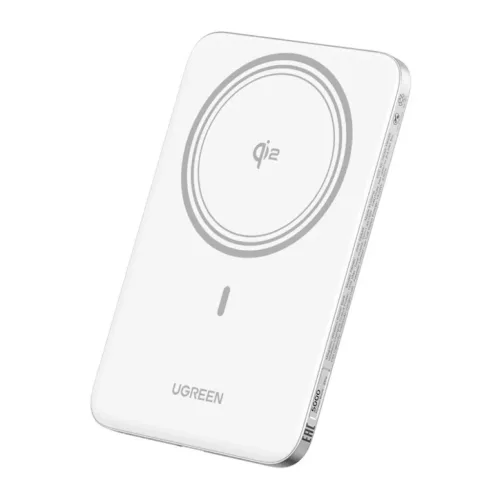 Ugreen PB580 mágneses Powerbank / külső akkumulátor, USB-C, MagSafe, 5000mAh, 15W, fehér