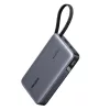 Ugreen PB551 Powerbank / külső akkumulátor, USB-A-USB-C, USB-C kábellel, 20000mAh, 145W, szürke