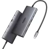 Ugreen CM639 hub adapter USB-C-2xUSB-A 3.2 + 3xUSB-C-1xHDMI- 1xVGA- 1xJack 3.5mm- 1xRJ45- 1xSD- 1xMircoSD, szürke