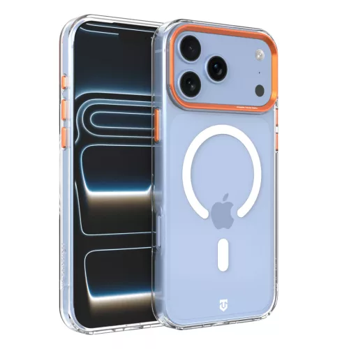 Tactical MagForce 2.0 Cover Apple iPhone 17 Pro Max/18 Pro Max MagSafe hátlap tok, átlátszó/narancssárga