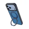 Tactical MagForce Hyperstand Apple iPhone 17 Pro Max/18 Pro Max tok, gyűrűs kitámasztóval, MagSafe, átlátszó-kék