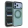 Tactical MagForce Hyperstand Apple iPhone 17 Pro Max/18 Pro Max tok, gyűrűs kitámasztóval, MagSafe, átlátszó-zöld