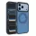 Tactical MagForce Hyperstand Apple iPhone 17 Pro/18 Pro tok, gyűrűs kitámasztóval, MagSafe, átlátszó-kék