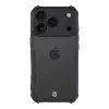 Tactical Quantum Stealth Apple iPhone 18 Pro hátlap tok megerősített sarokkal, átlátszó/fekete