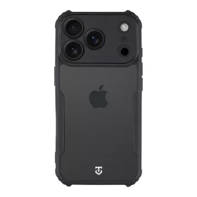   Tactical Quantum Stealth Apple iPhone 18 Pro Max hátlap tok megerősített sarokkal, átlátszó/fekete