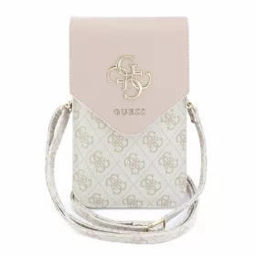   Guess PU Leather+Grained 4G Metal Logo táska / telefon tartó táska, rózsaszín