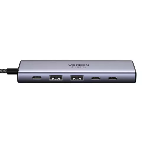 Ugreen CM511 Hub 6in1 3xUSB-C-2xUSB 3.0, HDMI, PD100W, 10Gbps, 4K60Hz, szürke
