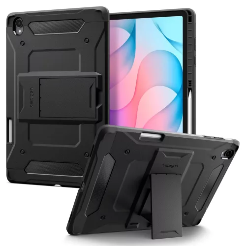 Spigen Tough Armor Pro Samsung Galaxy Tab S12 Plus tok ceruza tartóval, kitámasztóval, fekete