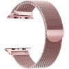 Apple Watch 4-6, SE, SE (2022), SE (2025) (38 / 40 mm) / Watch 7-9 (41 mm) / Watch 10-11 (42 mm), fém pótszíj, milánói stílus, TP MilaneseBand, vörösarany