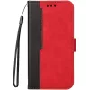 Xiaomi 14T, Oldalra nyíló tok, stand, kártyatartóval, kézpánttal, Wooze Colour Wallet, piros
