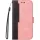 Xiaomi 14T, Oldalra nyíló tok, stand, kártyatartóval, kézpánttal, Wooze Colour Wallet, rózsaszín