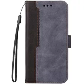   Xiaomi 14T, Oldalra nyíló tok, stand, kártyatartóval, kézpánttal, Wooze Colour Wallet, szürke