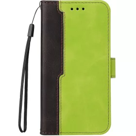   Xiaomi 14T, Oldalra nyíló tok, stand, kártyatartóval, kézpánttal, Wooze Colour Wallet, zöld