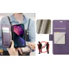 Xiaomi 14T, Oldalra nyíló tok, stand, kártyatartóval, RFID technológiával, Wooze CaseME, lila