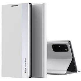  Xiaomi 14T, Oldalra nyíló tok, stand, Wooze Silver Line, világosszürke