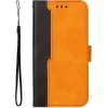 Huawei Honor 200 Smart, Oldalra nyíló tok, stand, kártyatartóval, kézpánttal, Wooze Colour Wallet, narancssárga