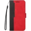 Huawei Honor 200 Smart, Oldalra nyíló tok, stand, kártyatartóval, kézpánttal, Wooze Colour Wallet, piros