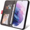 Huawei Honor 200 Smart, Oldalra nyíló tok, stand, kártyatartóval, kézpánttal, Wooze Colour Wallet, piros