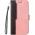 Huawei Honor 200 Smart, Oldalra nyíló tok, stand, kártyatartóval, kézpánttal, Wooze Colour Wallet, rózsaszín