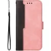 Huawei Honor 200 Smart, Oldalra nyíló tok, stand, kártyatartóval, kézpánttal, Wooze Colour Wallet, rózsaszín