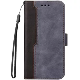   Huawei Honor 200 Smart, Oldalra nyíló tok, stand, kártyatartóval, kézpánttal, Wooze Colour Wallet, szürke