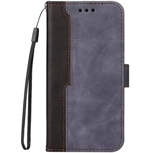 Huawei Honor 200 Smart, Oldalra nyíló tok, stand, kártyatartóval, kézpánttal, Wooze Colour Wallet, szürke