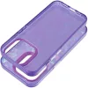 Apple iPhone 15, Műanyag hátlap védőtok + szilikon keret, kristály minta, Tutti-Frutti Case, lila