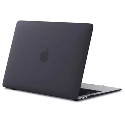 Apple MacBook Air 13 (2018 / 2019 / 2020), Műanyag hátlap védőtok, Tech Protect SmartShell, fekete