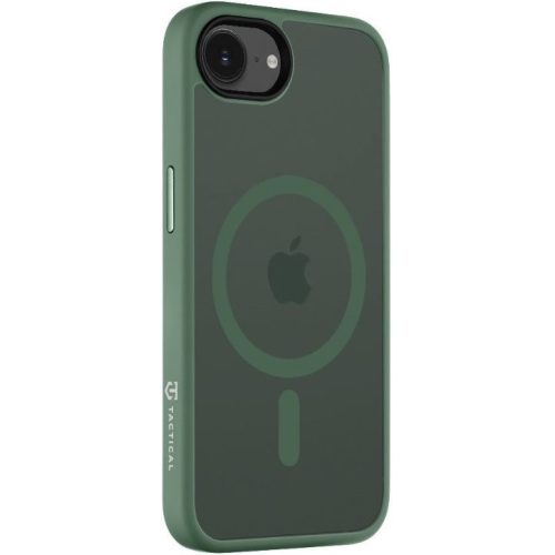 Apple iPhone 16e / 17e, Műanyag hátlap védőtok + szilikon keret, közepesen ütésálló, Magsafe kompatibilis, Tactical MagForce Hyperstealth, áttetsző/zöld
