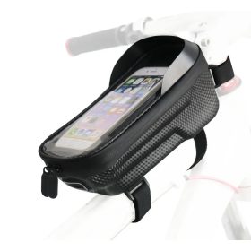   Univerzális, kerékpáros / biciklis tartó, táska, 5 - 6.2", vázra szerelhető, vízálló, napellenző, FSBFB-451, fekete