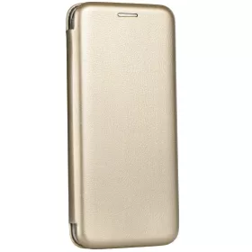   Samsung Galaxy S23 FE SM-S711, Oldalra nyíló tok, stand, Forcell Elegance, arany