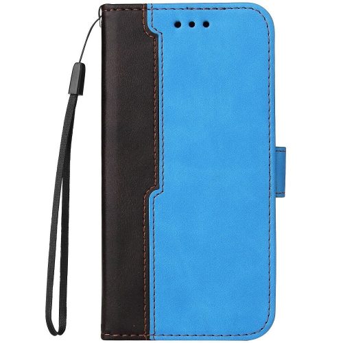 Samsung Galaxy S25 Edge SM-S937, Oldalra nyíló tok, stand, kártyatartóval, kézpánttal, Wooze Colour Wallet, kék