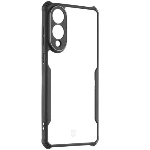 Samsung Galaxy S25 Edge SM-S937, Szilikon tok, közepesen ütésálló, légpárnás sarok, Tactical Quantum Stealth, átlátszó/fekete