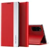 Huawei Honor 400 Pro (Global), Oldalra nyíló tok, stand, Wooze Silver Line, piros
