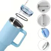 Prémium fémfalú utazó termosz + pohár, 1200 ml, hőtartó, szívószállal, fogantyúval, Tumbler, fekete