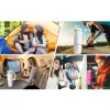 Prémium fémfalú utazó termosz + pohár, 1200 ml, hőtartó, szívószállal, fogantyúval, Tumbler, lila