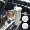 Prémium fémfalú utazó termosz + pohár, 1200 ml, hőtartó, szívószállal, fogantyúval, Tumbler, fehér