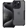 Apple iPhone Air (2025), Szilikon tok, közepesen ütésálló, légpárnás sarok, akril hátlap, Anti-Drop Case, átlátszó/fekete