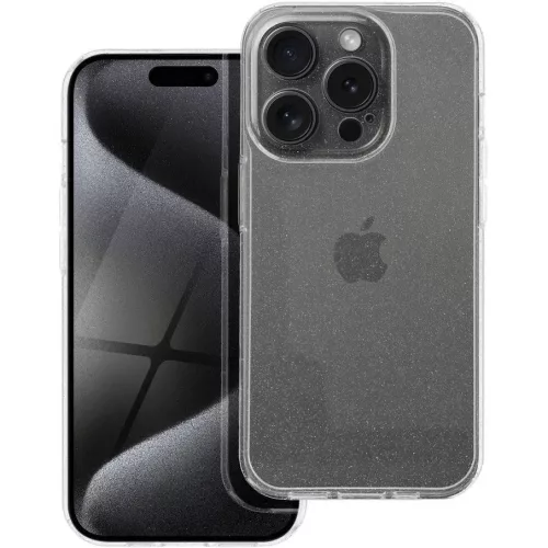 Apple iPhone Air (2025), Szilikon tok, 2 mm vastag, csillogó hátlap, átlátszó