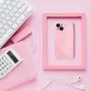 Apple iPhone Air (2025), Szilikon tok, 2 mm vastag, csillogó hátlap, rózsaszín