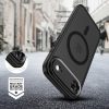 Apple iPhone Air (2025), Műanyag hátlap védőtok + szilikon keret, Magsafe töltővel kompatibilis, kameravédő kerettel, Magcam Magsafe, áttetsző/fekete