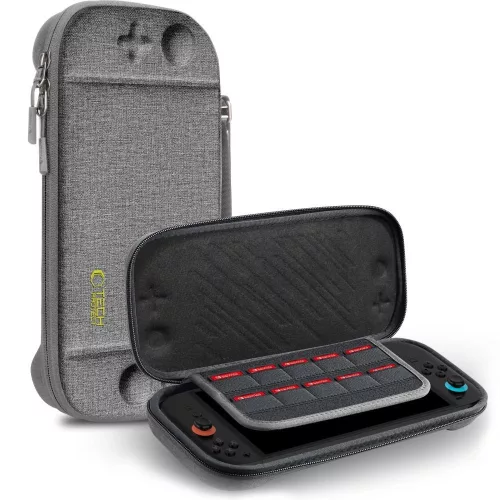 Nintendo Switch 2 tok, fogantyúval, TP Slim Pouch, szürke