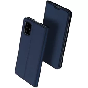   Samsung Galaxy S24 Ultra SM-S928, Oldalra nyíló tok, stand, Dux Ducis, sötétkék