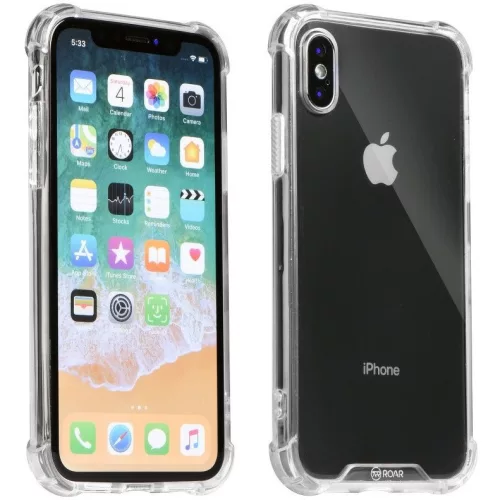 Samsung Galaxy S25 FE SM-S731, Szilikon védőkeret, akril hátlap, közepesen ütésálló, Armor Jelly Case, Roar, átlátszó