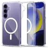 Samsung Galaxy S25 FE SM-S731, Műanyag hátlap védőtok + szilikon keret, Magsafe töltővel kompatibilis, FlexAir Hybrid Magsafe, átlátszó