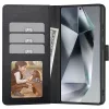 Samsung Galaxy S25 FE SM-S731, Oldalra nyíló tok, stand, mágnes csattal, TP Wallett, fekete