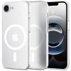 Apple iPhone 16e / 17e, Műanyag hátlap védőtok + szilikon keret, közepesen ütésálló, Magsafe töltővel kompatibilis, Magslim Magsafe, áttetsző/fehér