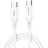 USB Type-C töltő- és adatkábel, USB Type-C, 100 cm, 5000 mA, 100W, törésgátlóval, gyorstöltés, PD, QC 4.0, Forcell F-Energy C347, fehér