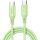 USB Type-C töltő- és adatkábel, USB Type-C, 100 cm, 5000 mA, 100W, törésgátlóval, gyorstöltés, PD, QC 4.0, Forcell F-Energy C347, zöld
