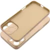 Samsung Galaxy S25 Plus SM-S936, Szilikon tok, mikrofiber plüss belső, csillogó hátlap, Metallic Case, arany